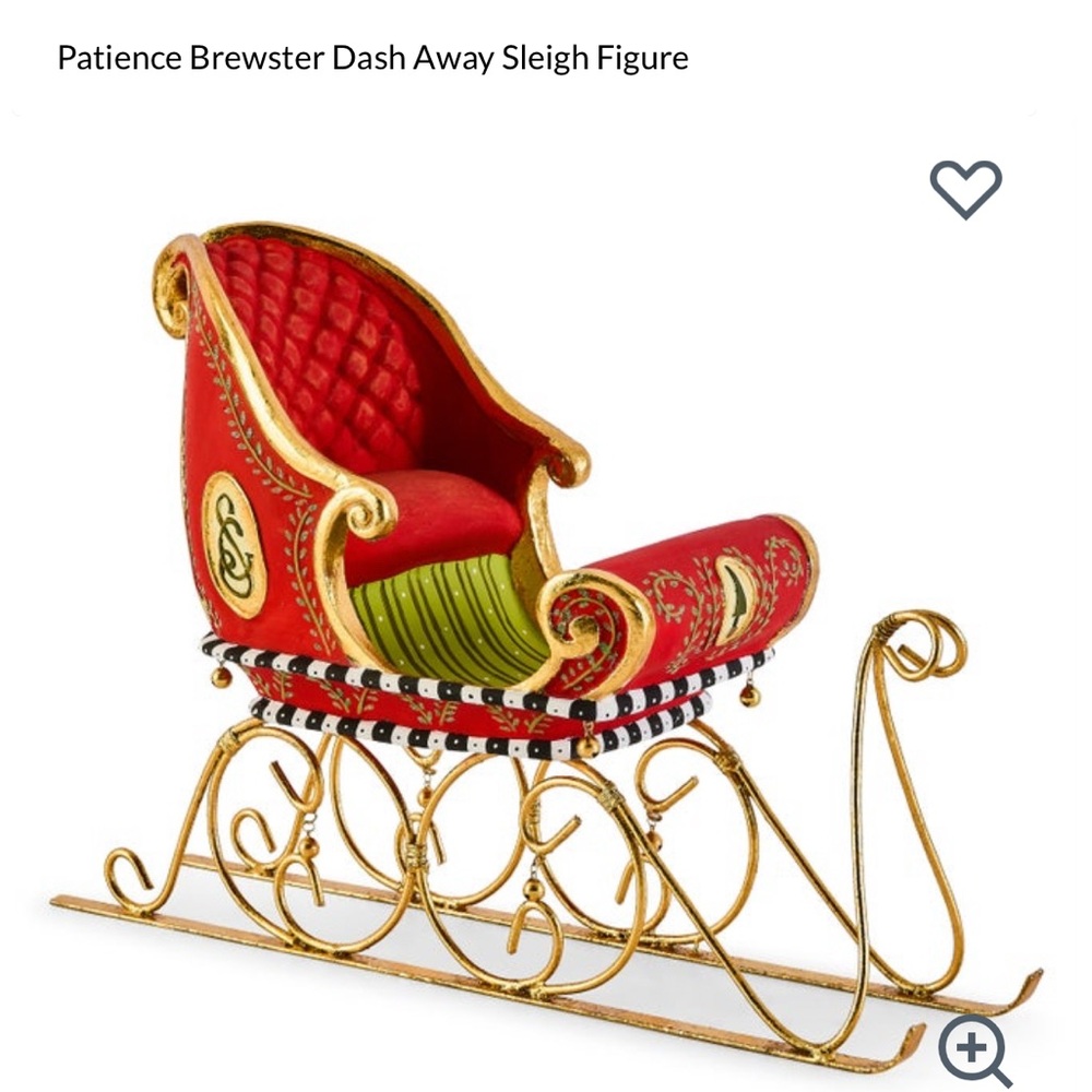 NEW Patience Brewster Dash Away Sleigh By MacKenzie-Childs